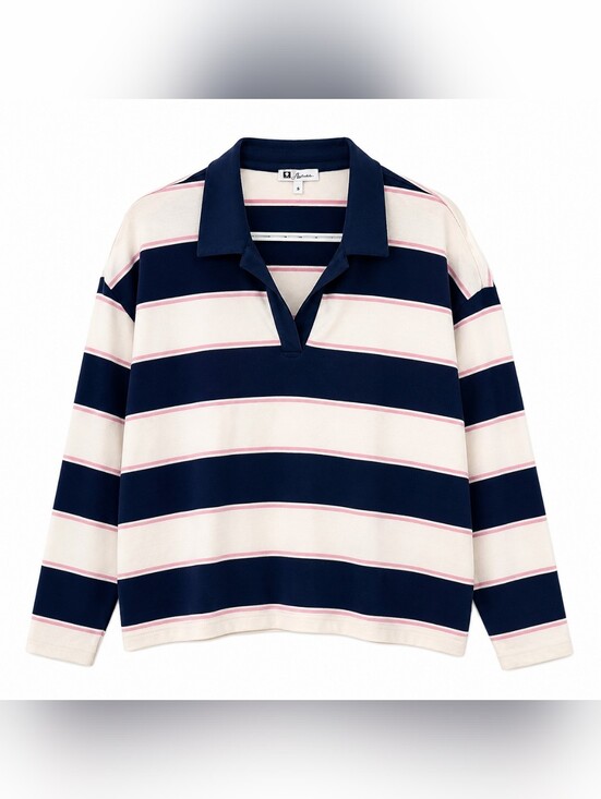Reitmans Tops - Reitmans Navy and White Striped Collared Shirt NEVER WORN! 3XL